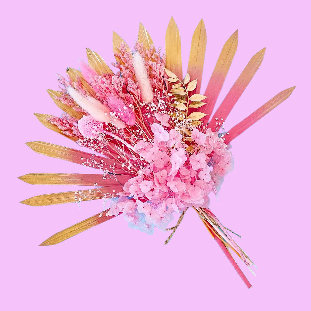 Dried Sun Palm Arrangement for Cake Toppers - Sundown