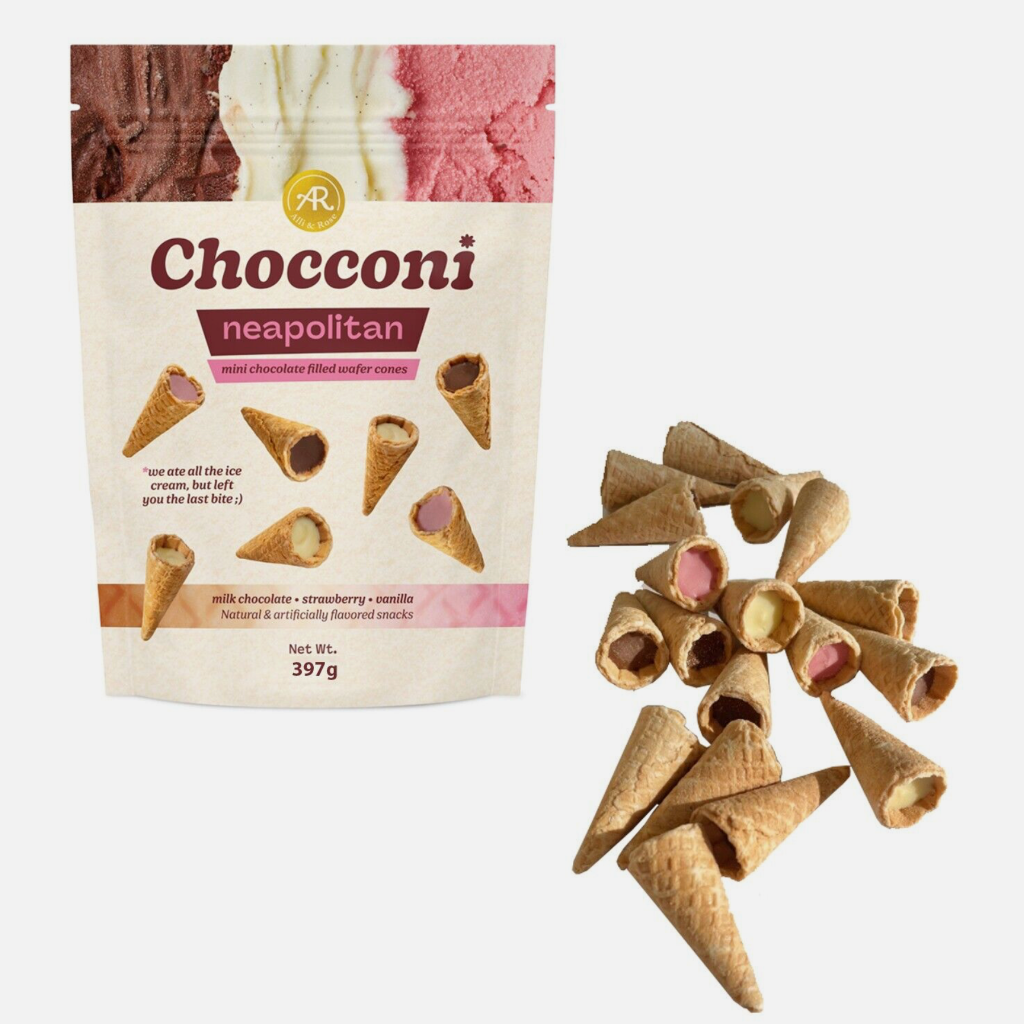 Chocconi Chocolate  Mini Waffle Cones400g neapolitan