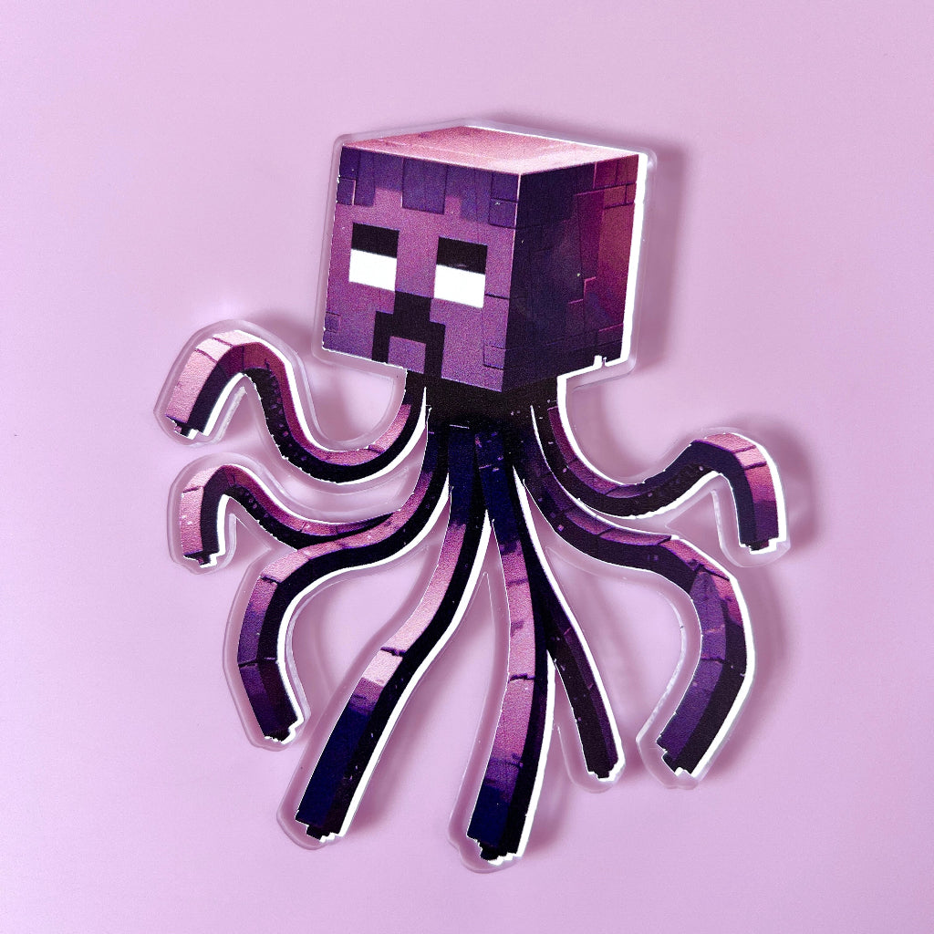 Custom Acrylic Birthday Cake Topper Set - Minecraft endaman