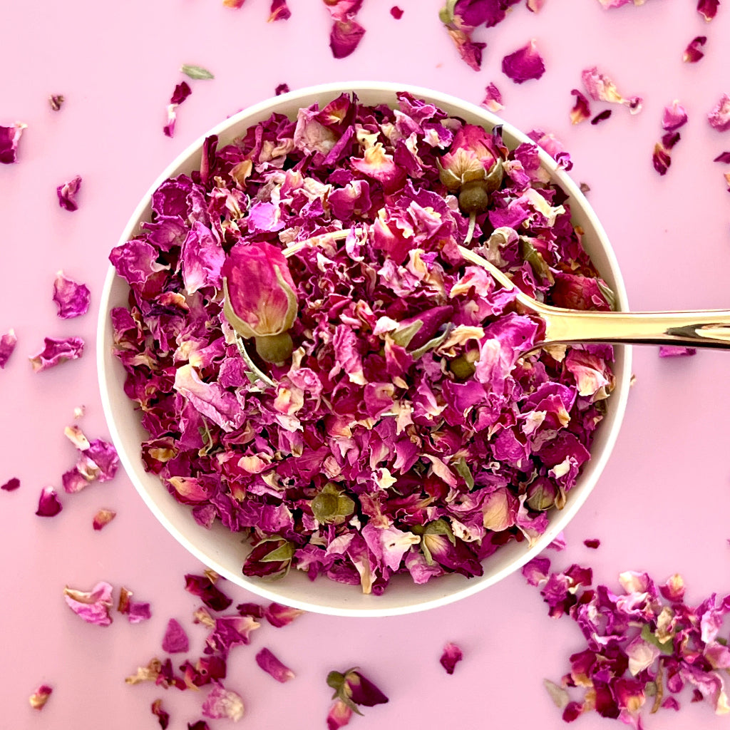 Dried Edible Flowers 20g - Rose Garden rose petals rose buds