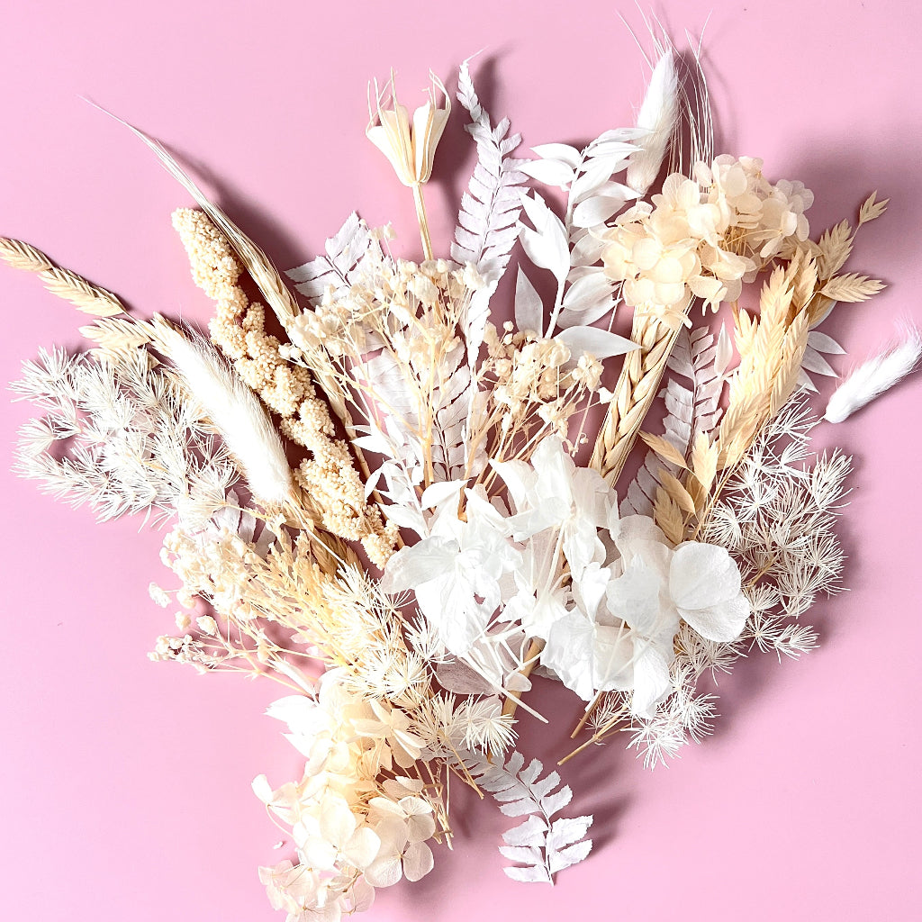 Dried Flower Pack for Cupcake Toppers - Vanilla Fields