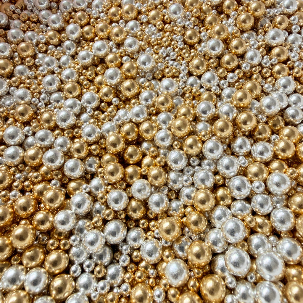 Edible Sprinkles - Silver & Gold Luxe 100g