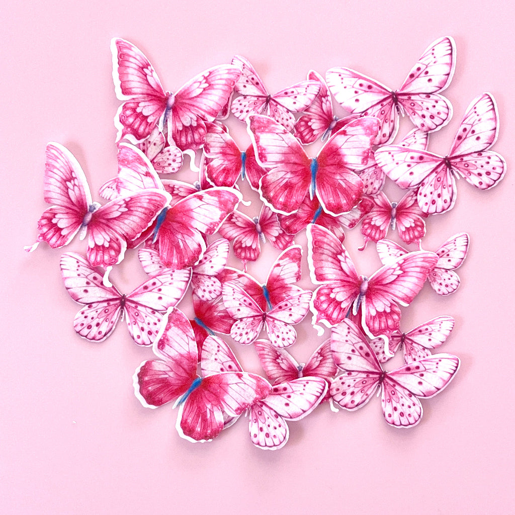 60 Pcs Edible TWE5 Blossom Cake Decorations Edible Blossom Flowers Cupcake Toppers Wafer Paper Flowers Cake Topper Edible Rice Paper Cake Flower - View #9