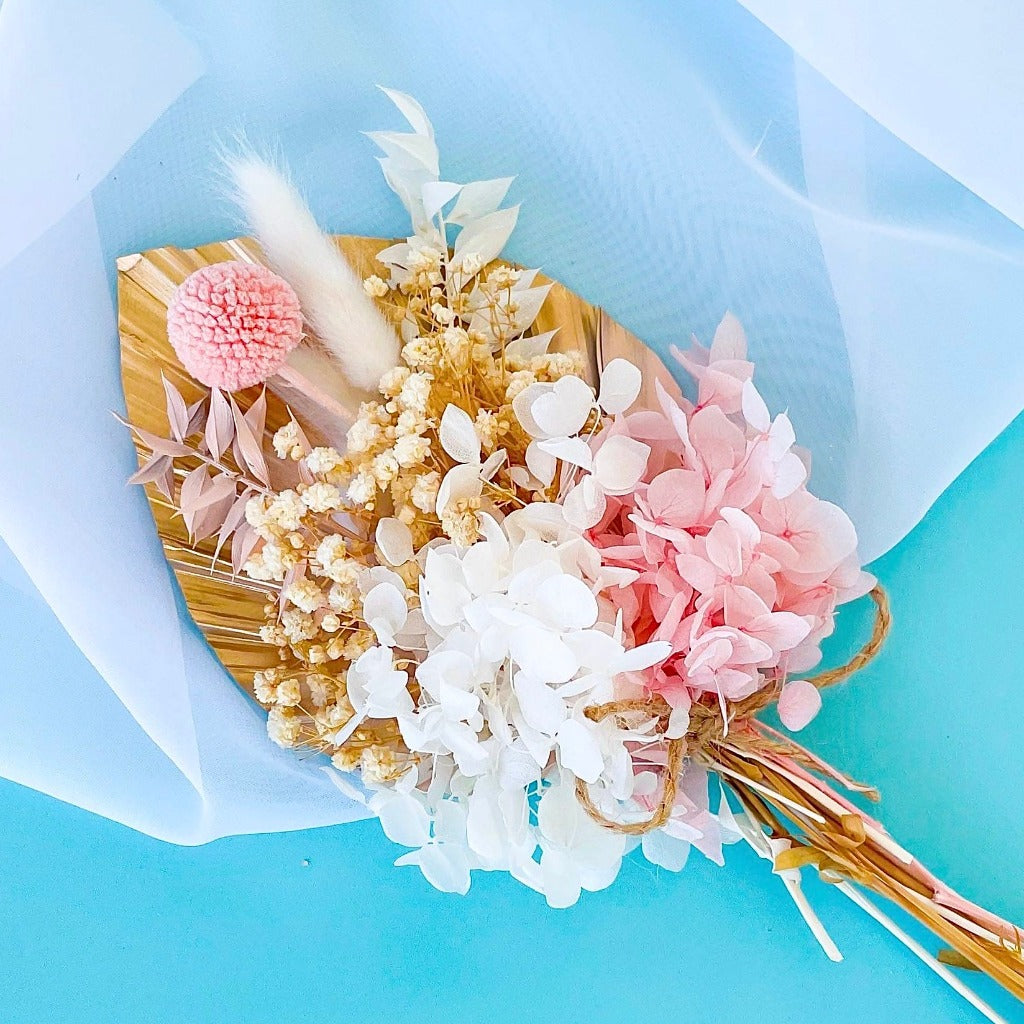 Dried Floral Arrangements for Cake Toppers - Pink/Gold Deluxe