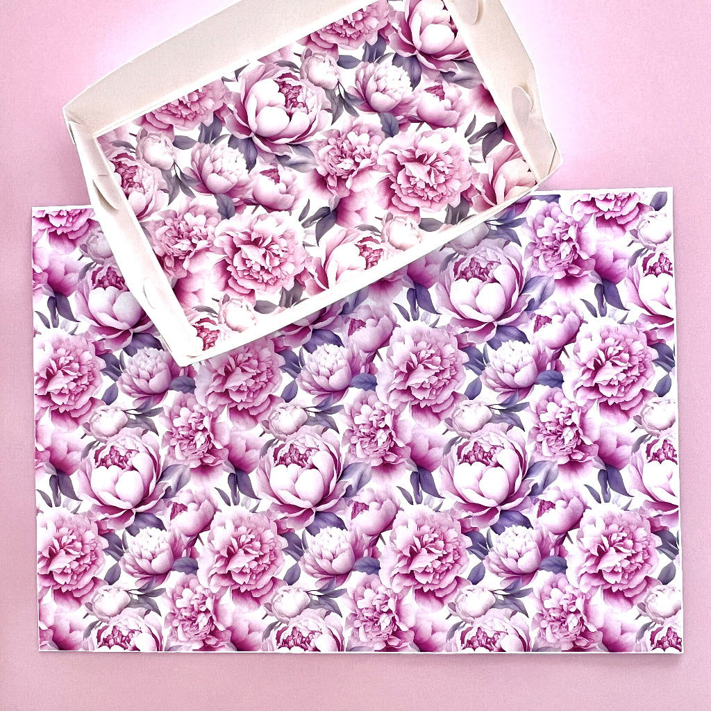 Greaseproof Paper Peony Blush - 100pc