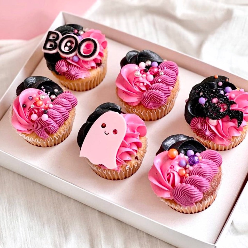 Acrylic Cupcake Topper Charms - Cute Halloween 6pc