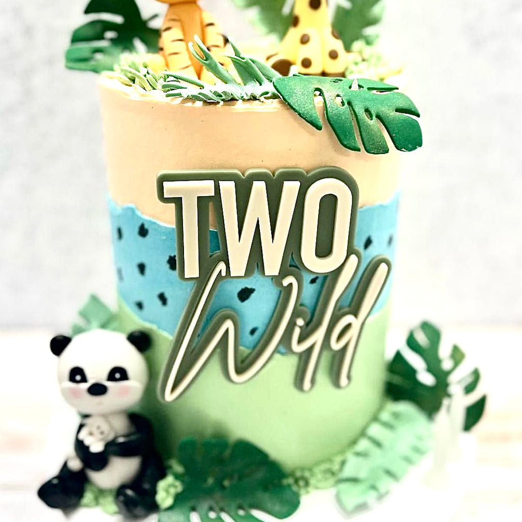 Double Layered Acrylic Birthday Cake Fropper - Two Wild | Cakers ...