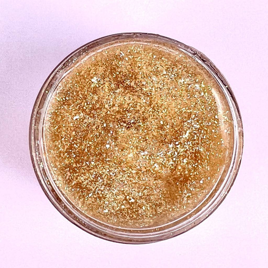 Strawberry Scented Glitter Edible Glue by Moreish Cakes 60ml - Champagne Gold