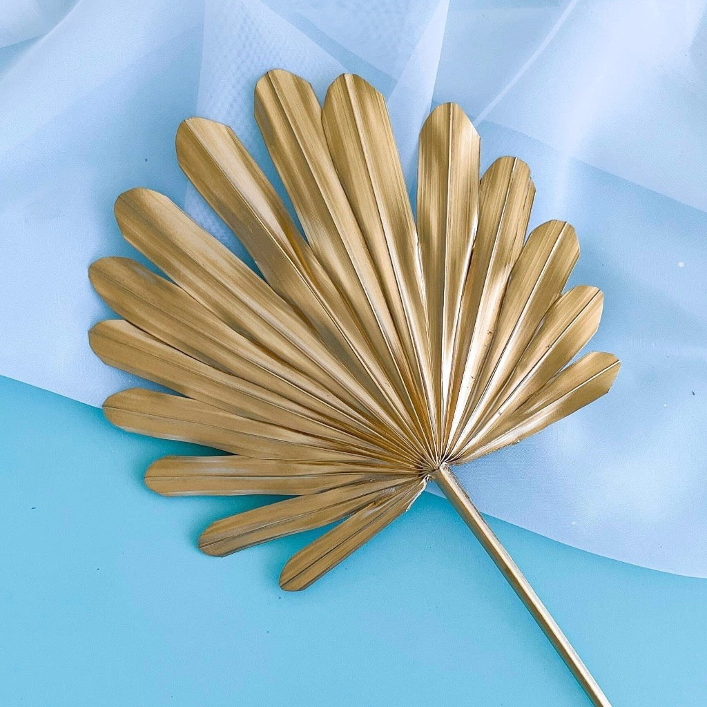 Dried Shell Palm for Cake Toppers - Gold