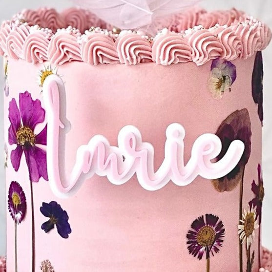 Layered Custom Name Acrylic Birthday Cake Fropper