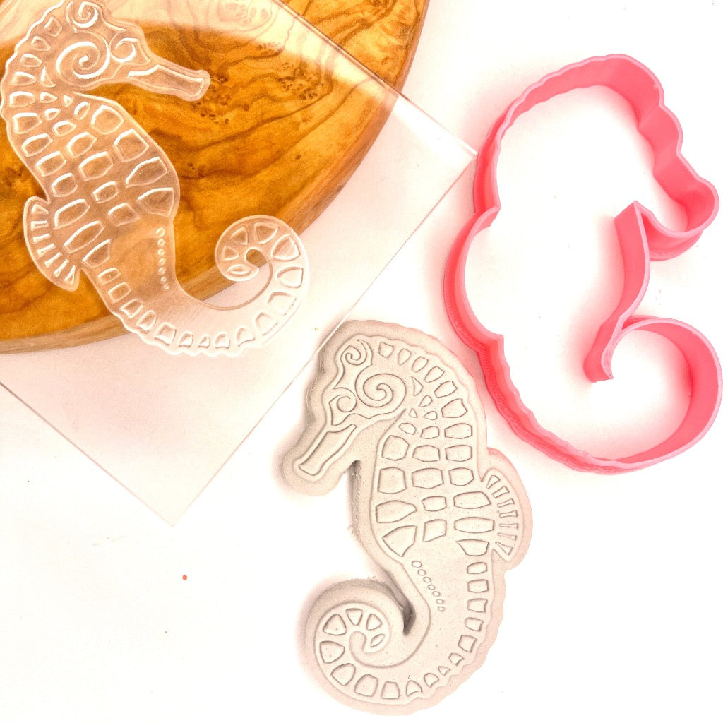 Cookie Cutter + Cookie Stamp - Seahorse
