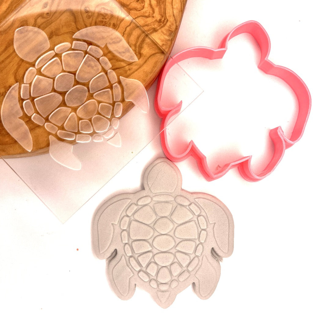 Cookie Cutter + Cookie Stamp - Sea Turtle