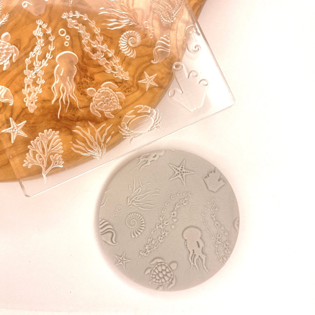 Acrylic Textured Fondant Stamp Debosser - Sea Life