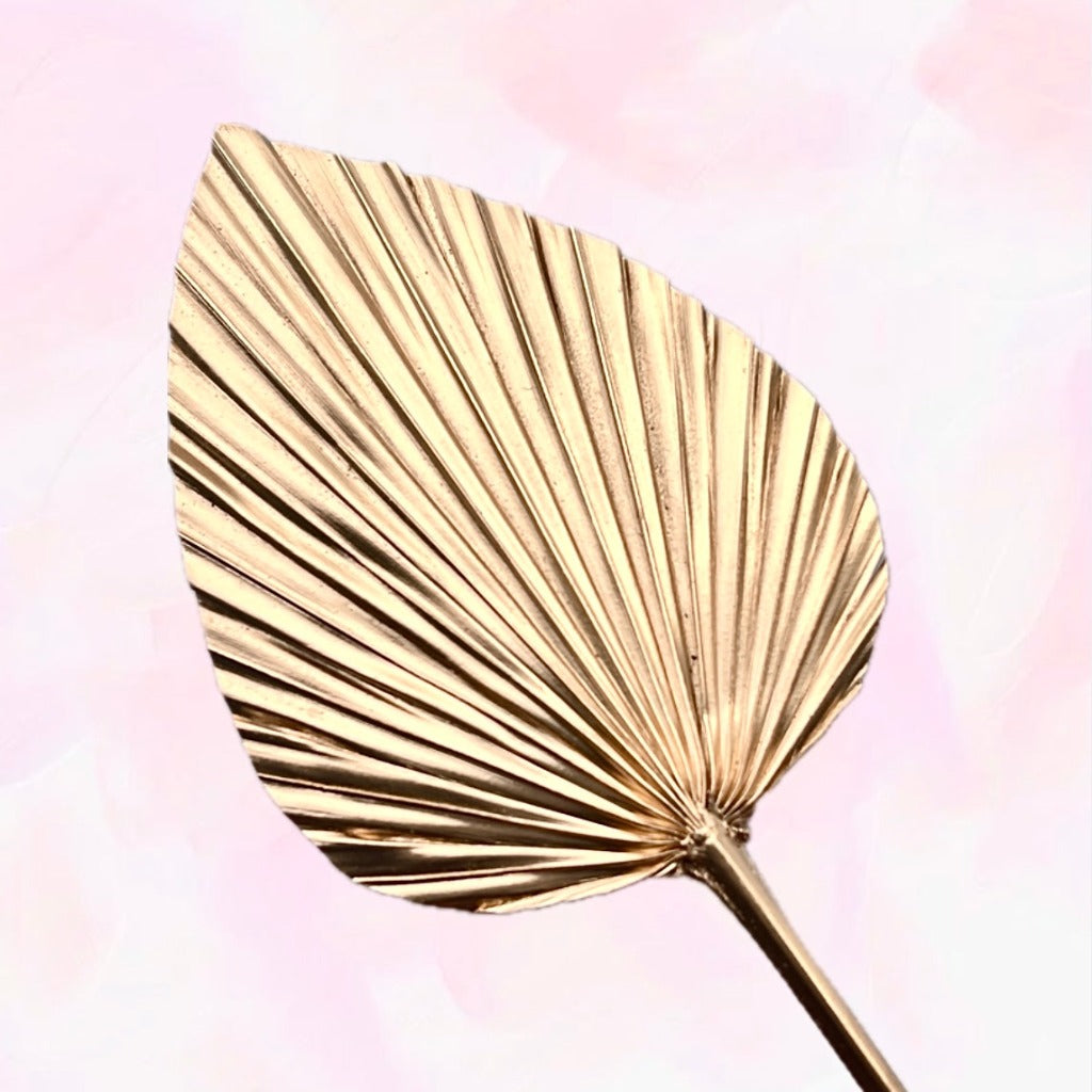 Dried Palm Leaf for Cake Toppers - Gold