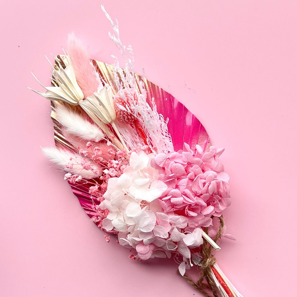 Dried Flower Arrangement for Cake Toppers - Golden Pink Paradise