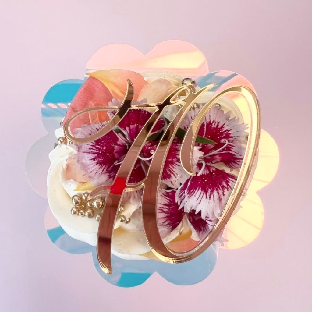 Acrylic Cupcake Topper Charms 70 - 6pc Assorted Colours