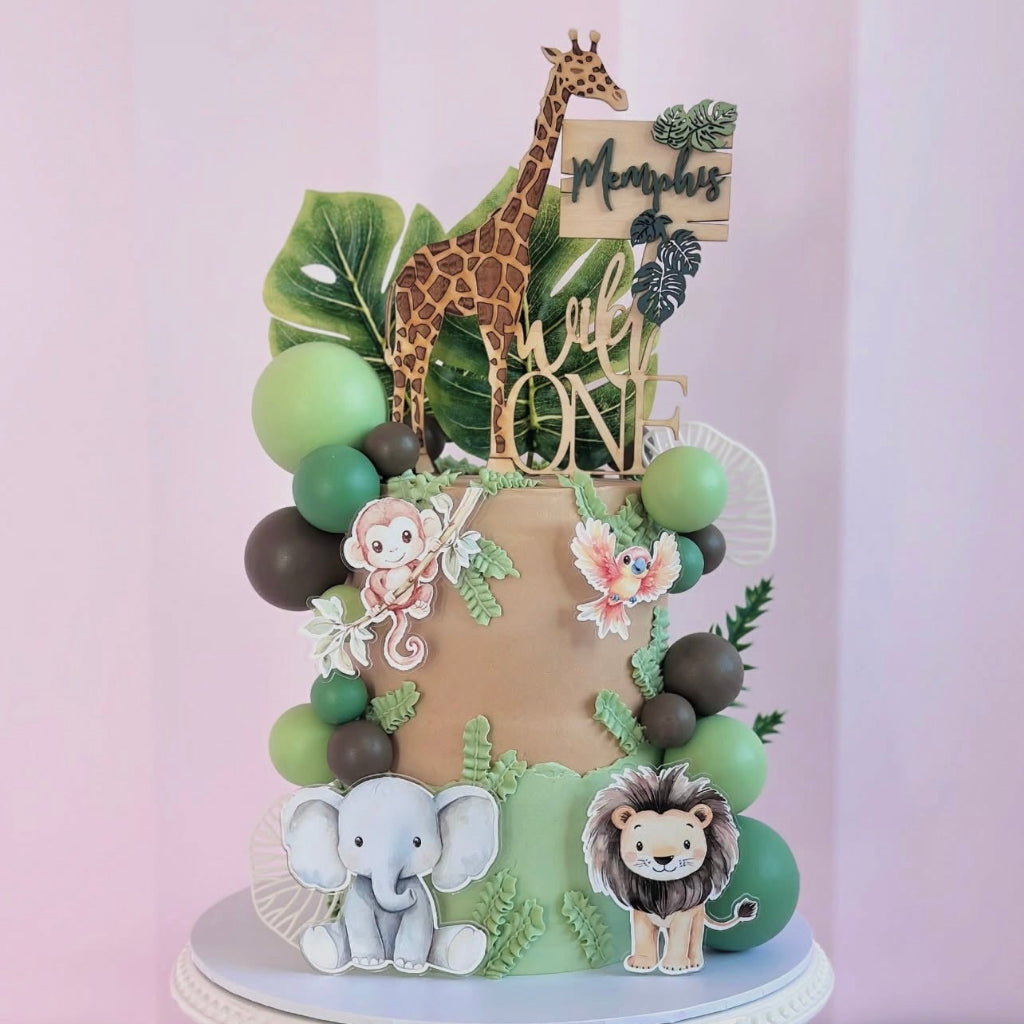 Jungle Animal Cake Charm Toppers