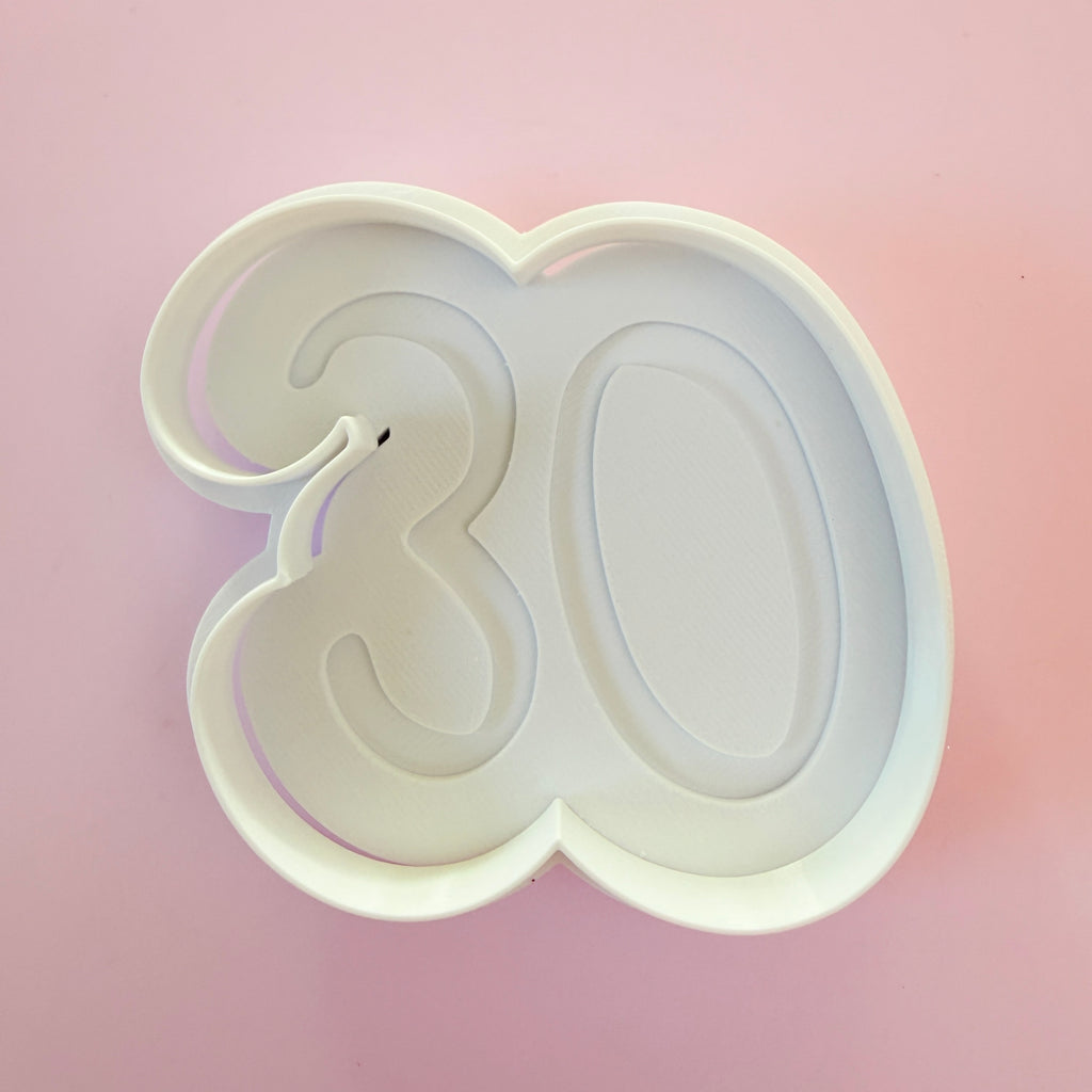 Plastic Cookie Cutter + Cookie Stamp - 30