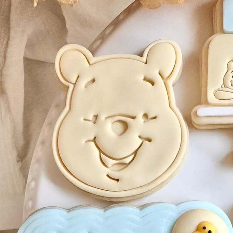 Plastic Cookie Cutter + Fondant Embosser – Cute Bear