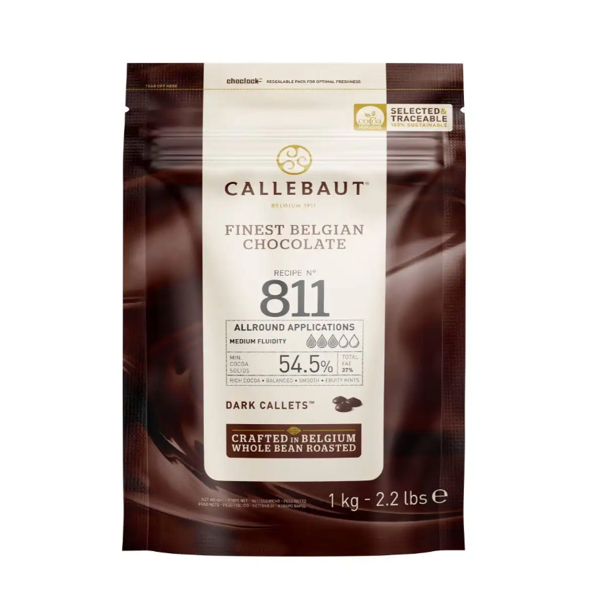 Callebaut 811 Dark Chocolate Callets - 1kg