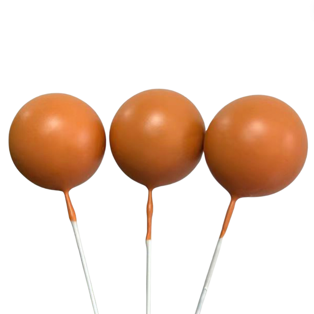 Cake Balls 12pc Mixed Sizes - Matte Burnt Orange