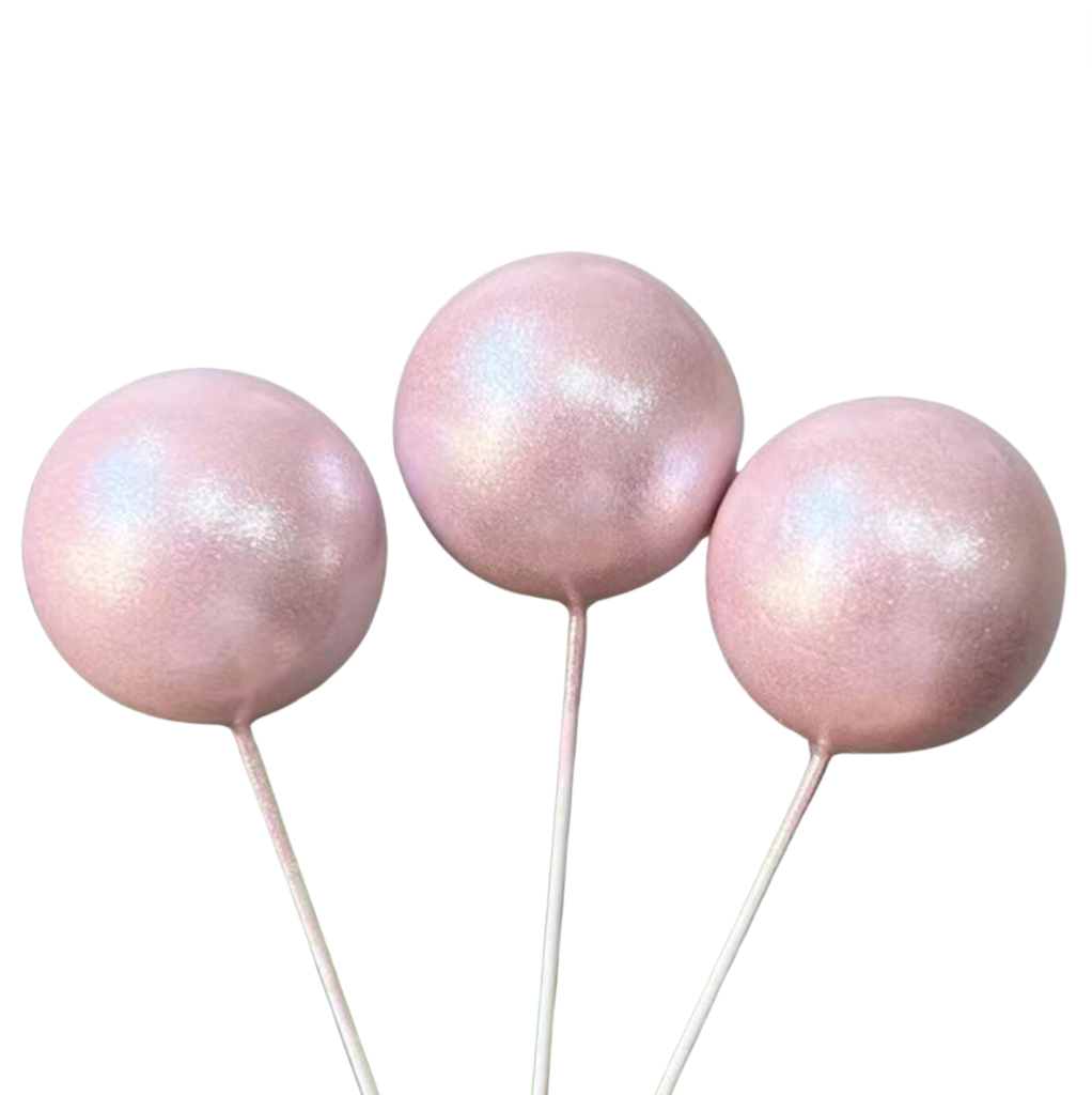Cake Balls 12pc Mixed Sizes - Shimmer Light Pink