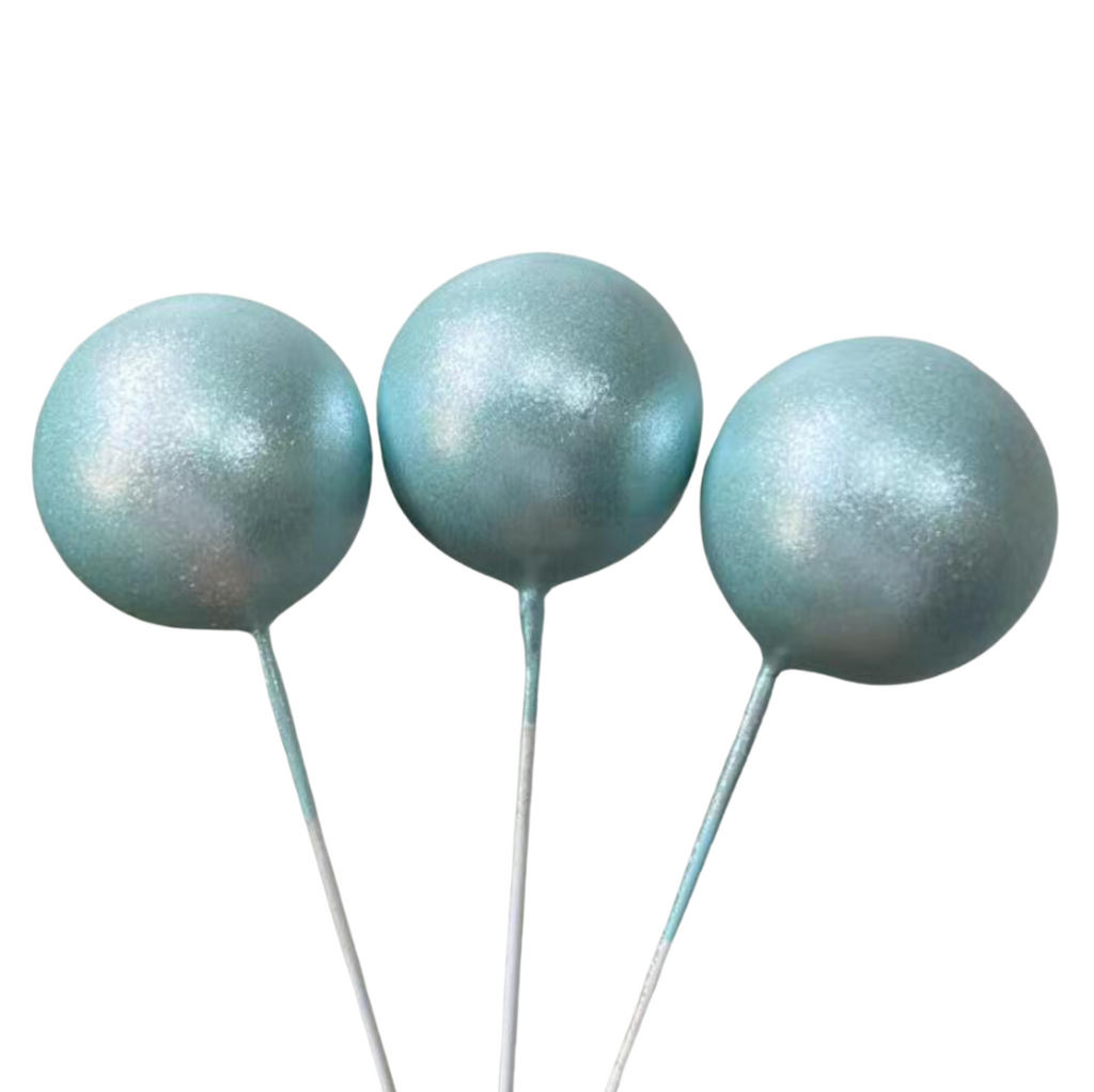 Cake Balls 12pc Mixed Sizes - Shimmer Tiffany Blue