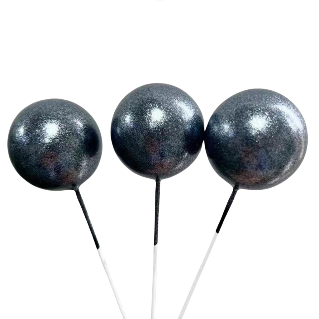 Cake Balls 12pc Mixed Sizes - Shimmer Black