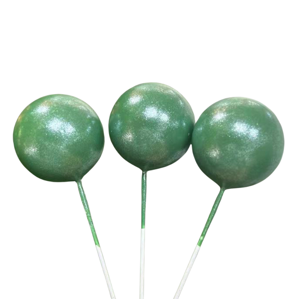 Cake Balls 12pc Mixed Sizes - Shimmer Dark Green