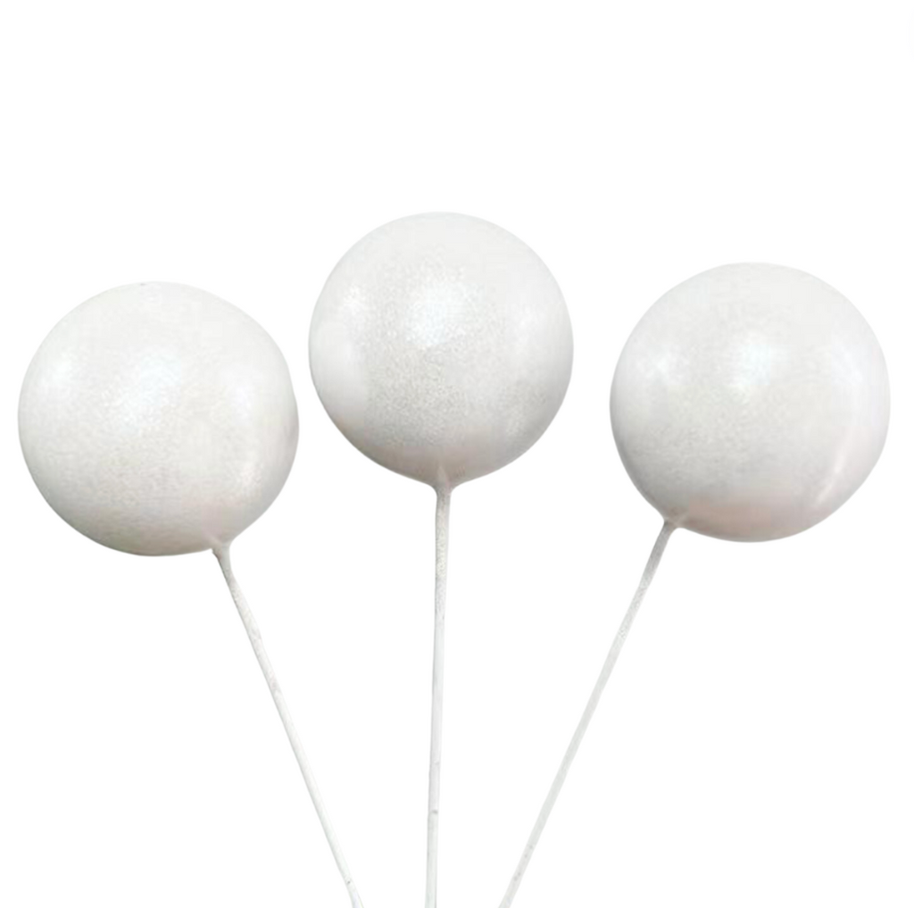 Cake Balls 12pc Mixed Sizes - Shimmer White