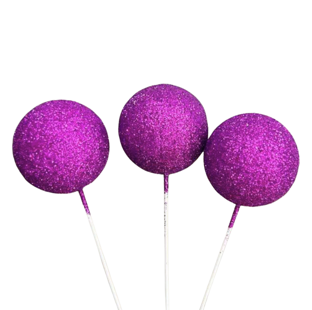 Cake Balls 12pc Mixed Sizes - Glitter Purple