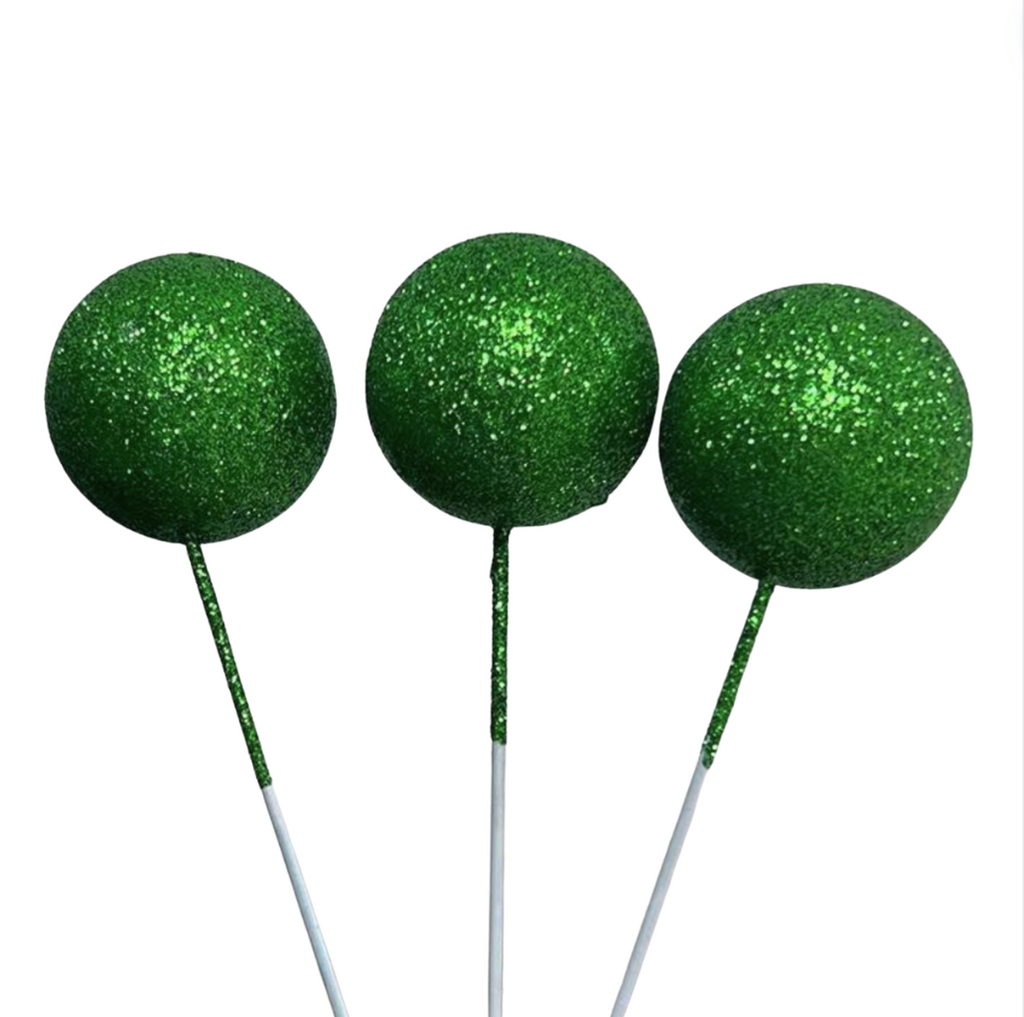 Cake Balls 12pc Mixed Sizes - Glitter Green