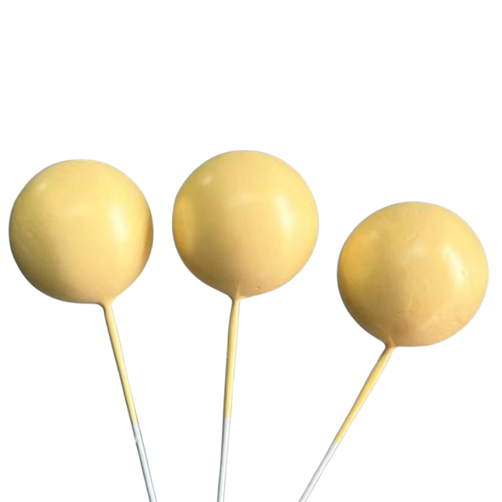 Cake Balls 12pc Mixed Sizes - Matte Pastel Yellow