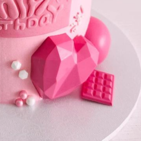 Silicone Cake Mould - Heart Modern Small