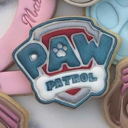 Plastic Cookie Cutter + Fondant Embosser – Paw Patrol Logo