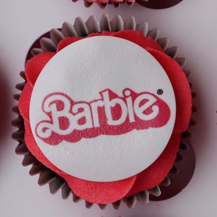 2.5" Cupcake Edible Icing Image - Barbie