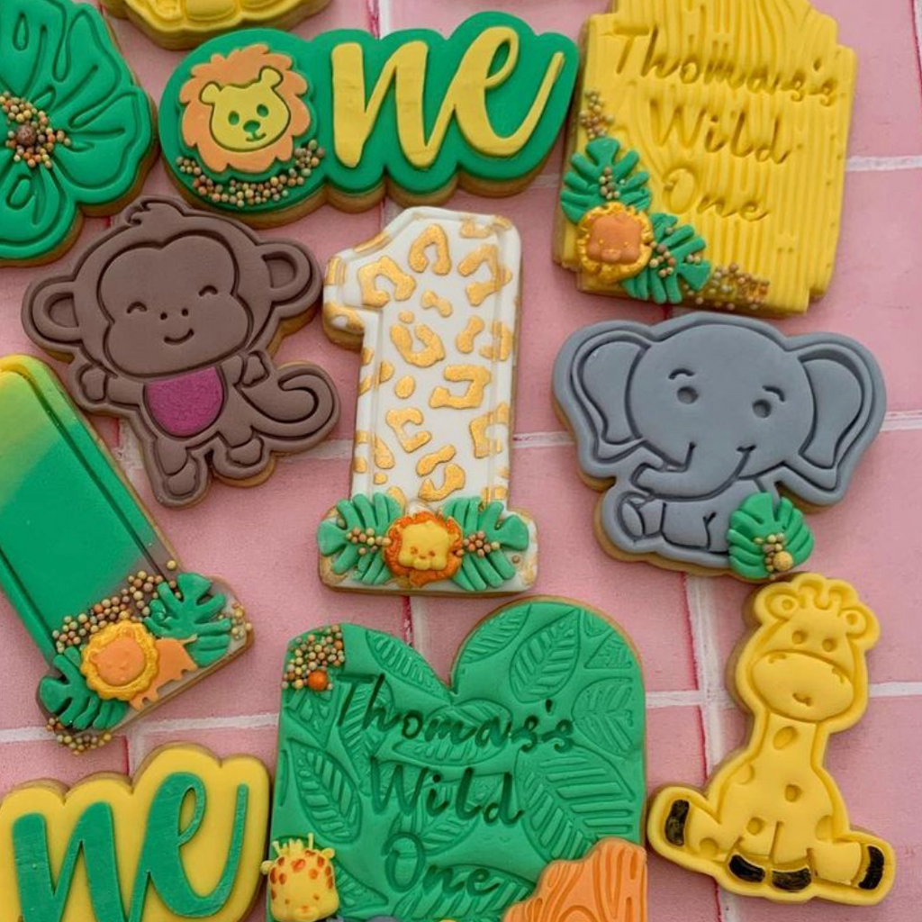 Plastic Cookie Cutter + Fondant Embosser – Cute Elephant
