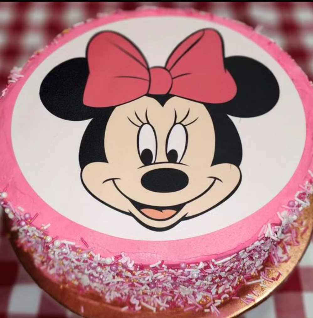 8" Round Edible Icing Image - Minnie Mouse