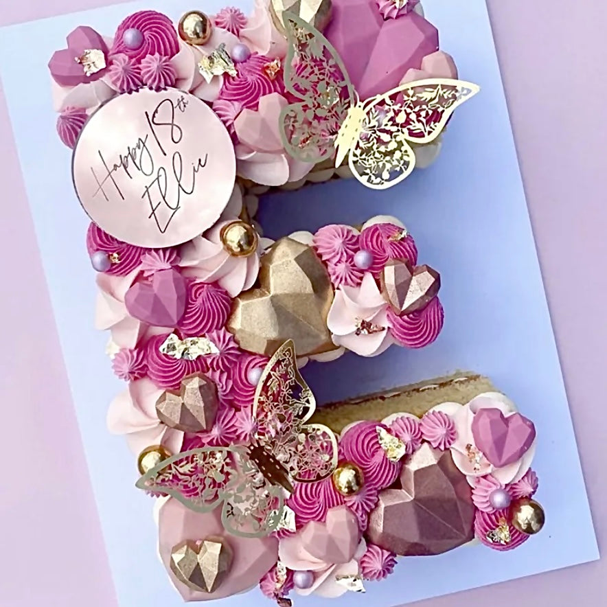 Card Stock Arched Butterflies 12 Pack - Filigree Gold