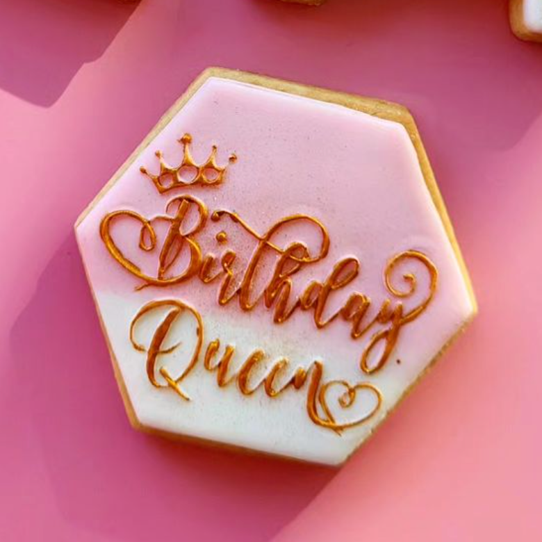Cookie Stamp Debosser - Birthday Queen