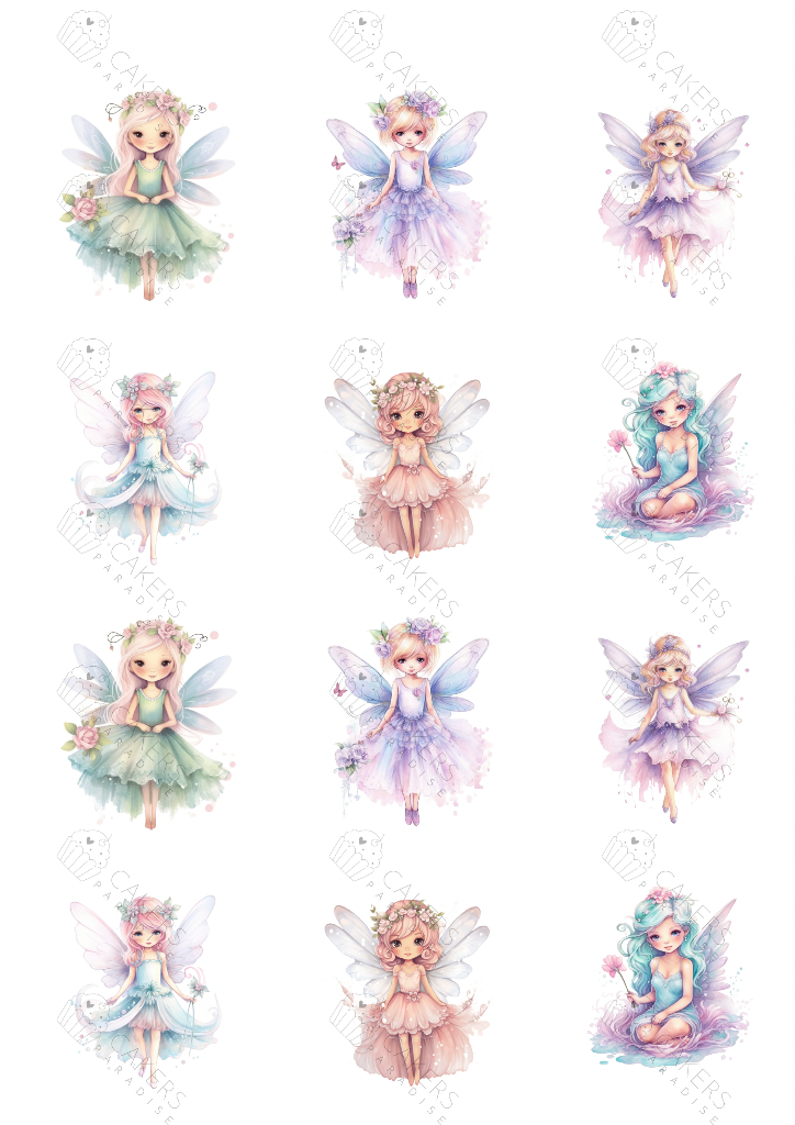 2.5" Cupcake Edible Icing Image - Fairy 1