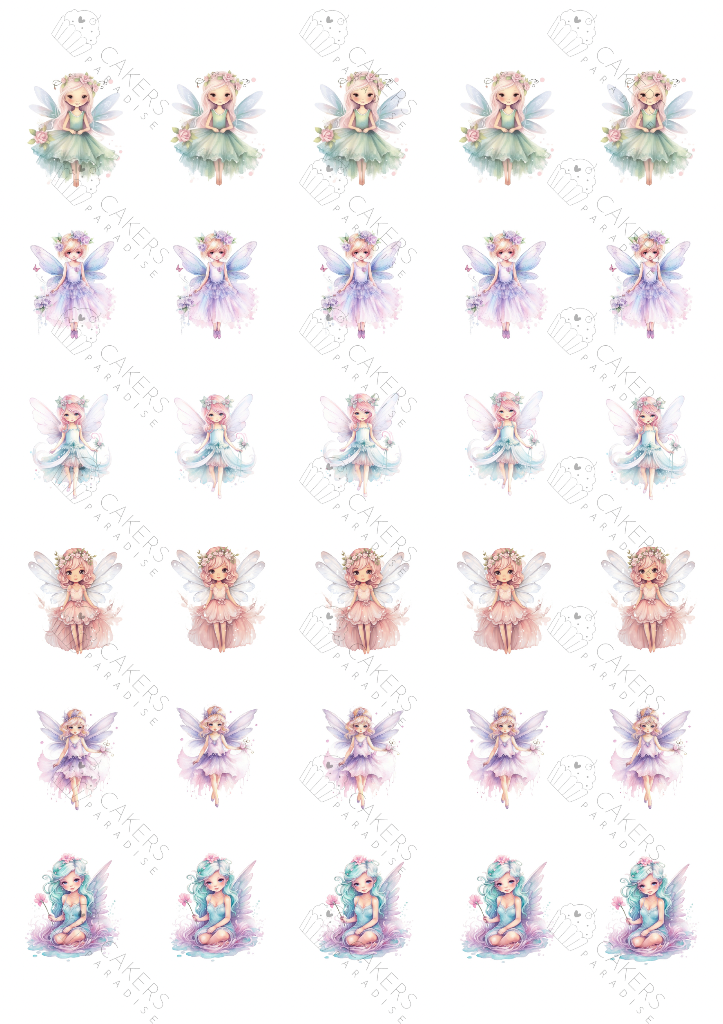 1.5" Cupcake Edible Icing Image - Fairy 2