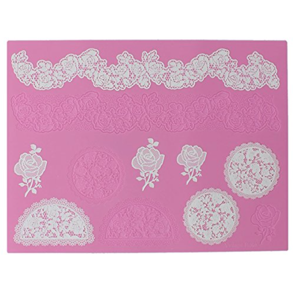 Silicone Cake Lace Mat By Claire Bowman - Vintage Roses
