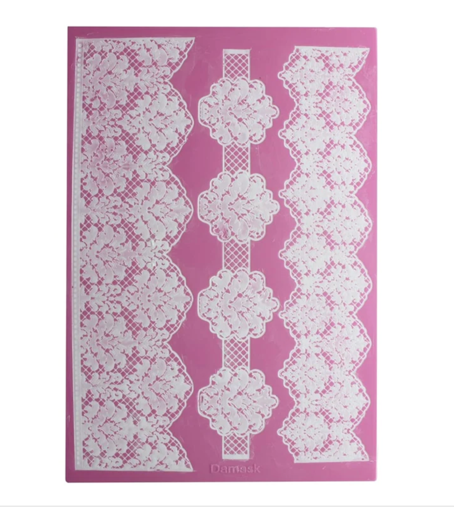 Silicone Cake Lace Mat By Claire Bowman - Damask