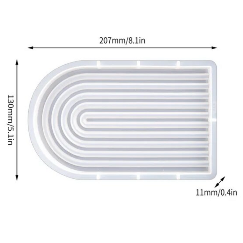 Long Arch Tray Small Silicone Mould