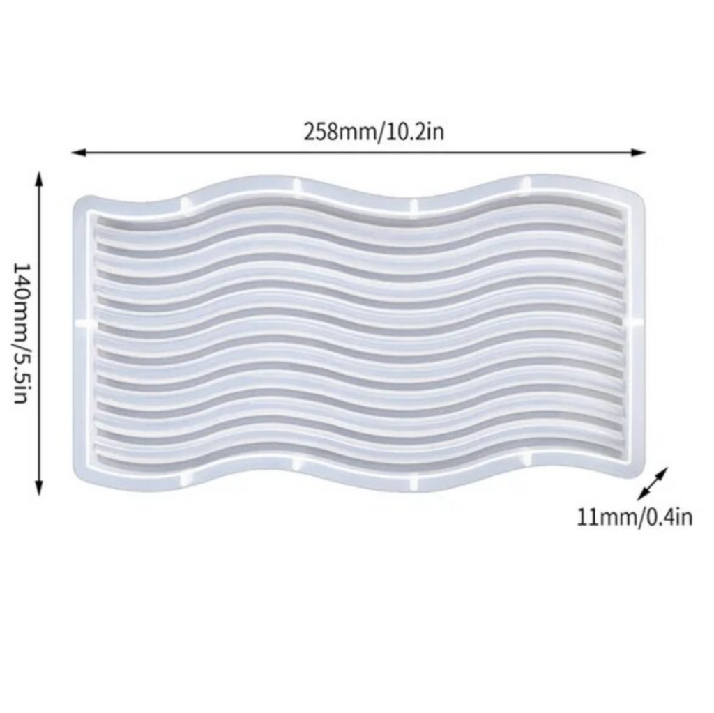 Long Wavy Tray Silicone Mould
