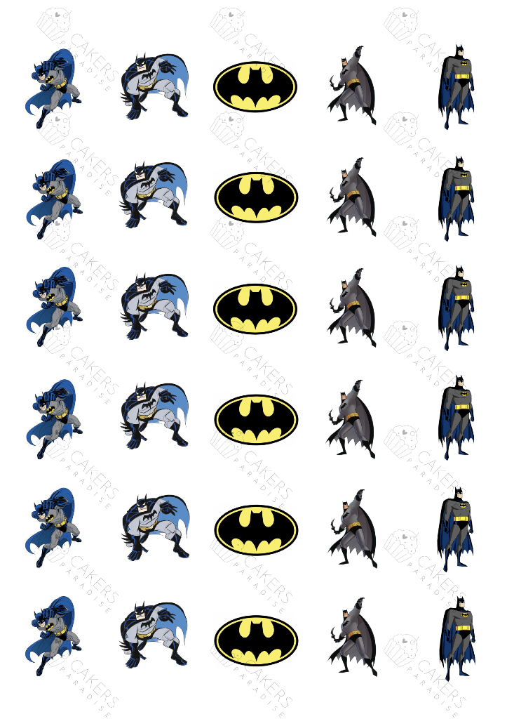 1.5" Cupcake Edible Icing Image - City Hero