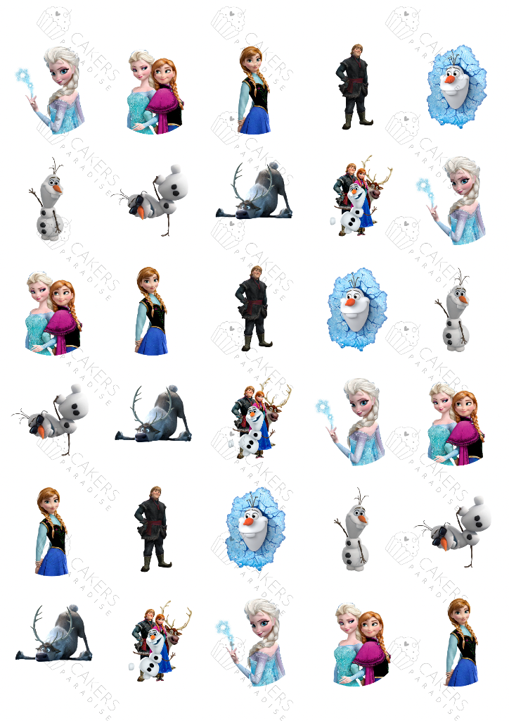 1.5" Cupcake Edible Icing Image - Snow Queen