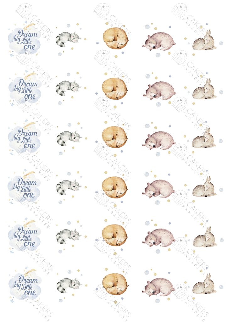 1.5" Cupcake Edible Icing Image - Forest Animals 2