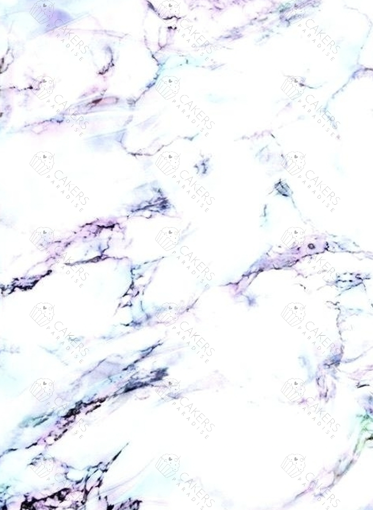 A4 Edible Icing Image - Marble Blue Purple